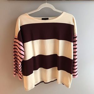 3/4 Sleeve J. Crew Color Block Shirt